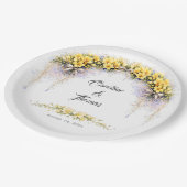 Canary Yellow Romantic Freesia  Floral Wedding Papieren Bordje (Gekanteld)
