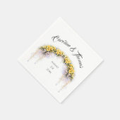 Canary Yellow Romantic Freesia  Floral Wedding Servet (Hoek)