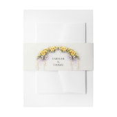 Canary Yellow Romantic Freesia  Floral Wedding Uitnodigingen Wikkel (Voorkant Voorbeeld)
