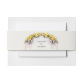 Canary Yellow Romantic Freesia  Floral Wedding Uitnodigingen Wikkel (Voorkant Voorbeeld)