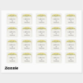 Canary Yellow Romantic Freesia  Floral Wedding Vierkante Sticker (Vel)