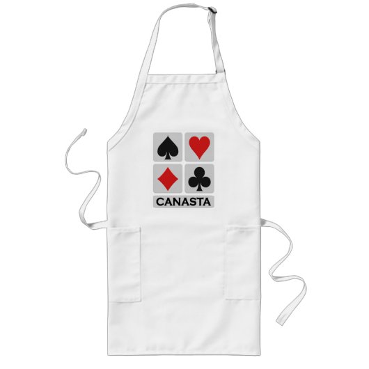 Canasta apron - kies stijl en kleur lang schort (Voorkant)