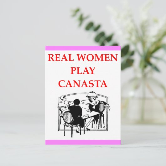 CANASTA BRIEFKAART (Staand voorkant)