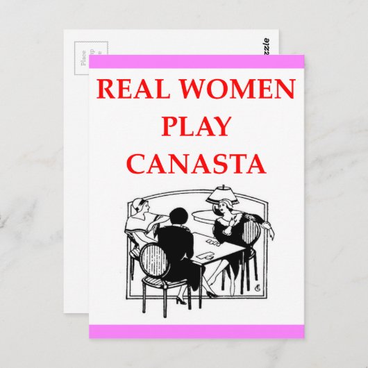 CANASTA BRIEFKAART (Voorkant / Achterkant)