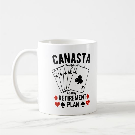 Canasta is mijn pensioenplan koffiemok (Links)
