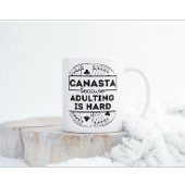 Canasta omdat overlijden moeilijk is | Funny canas Koffiemok