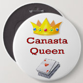 Canasta Queen 3 Ronde Button 6,0 Cm (Voorkant /achterkant)