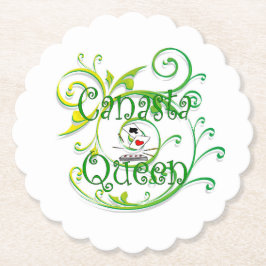 Canasta Queen Paper Coaster Kartonnen Onderzetters