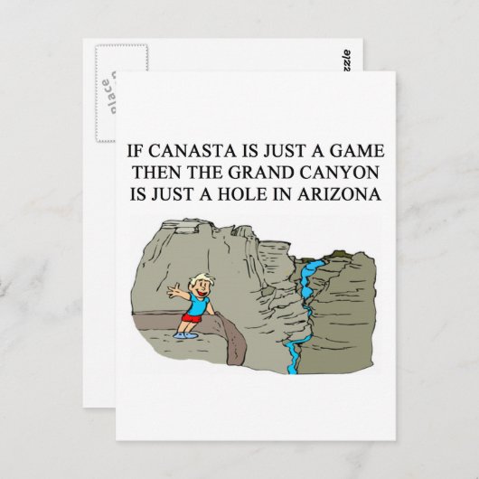 CANASTA-speler Briefkaart (Voorkant / Achterkant)