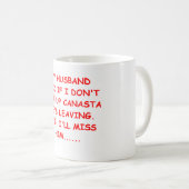 CANASTA-spelercadeaus t-shirts Koffiemok (Voorkant rechts)