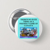CANASTA-spelercadeaus t-shirts Ronde Button 5,7 Cm (Voorkant /achterkant)
