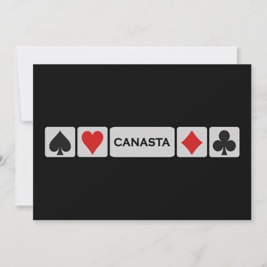 Canasta-uitnodiging - aanpassen kaart (Voorkant)