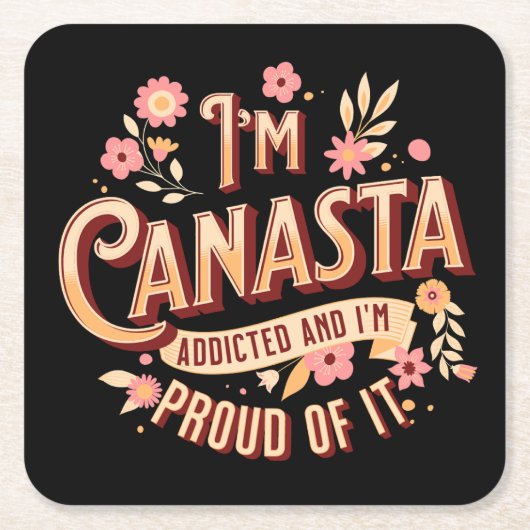 Canasta verslaafd | Grappige canasta Kartonnen Onderzetters (Voorkant)