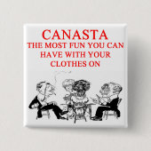 CANASTA VIERKANTE BUTTON 5,1 CM (Voorkant)