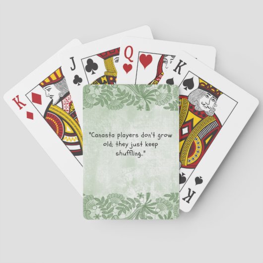 Canastaspeelers Zeggen Pokerkaarten (Achterkant)