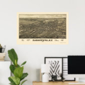 Canastota, NY Panoramic Map - 1885 Poster (Thuiskantoor)