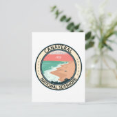 Canaveral National Seashore Florida Badge Briefkaart (Staand voorkant)