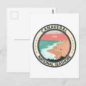 Canaveral National Seashore Florida Badge Briefkaart (Voorkant / Achterkant)