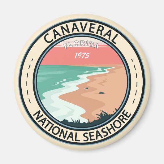 Canaveral National Seashore Florida Badge Magneet (Voorkant)