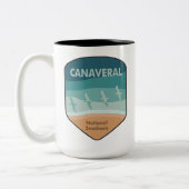 Canaveral National Seashore Florida Seagulls Tweekleurige Koffiemok (Links)