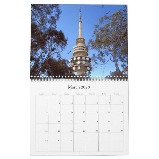 Canberra 2026 kalender (Mar 2026)
