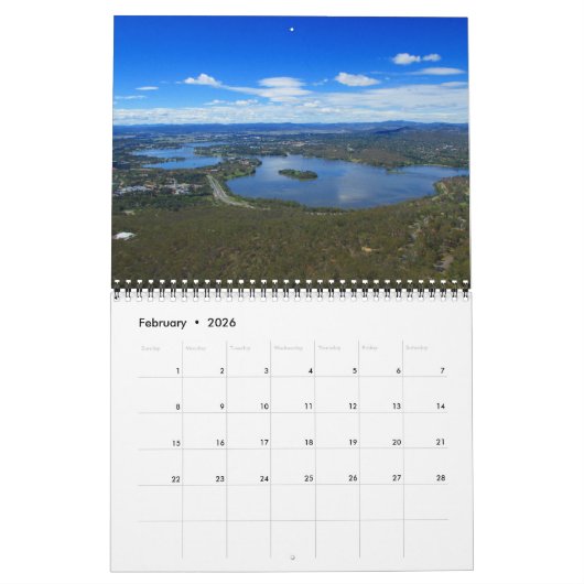 Canberra 2026 kalender (Feb 2026)