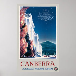 Canberra Australia  1940 Travel Poster