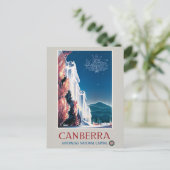 Canberra Australia  1940 Travel Poster Briefkaart (Staand voorkant)