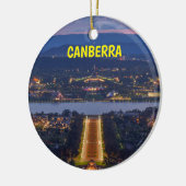Canberra Australia Panoramic Kerstmis Ornament (Links)