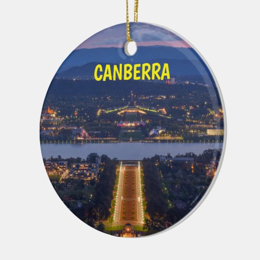 Canberra Australia Panoramic Kerstmis Ornament (Links)
