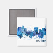 Canberra Australia Skyline Blue Magneet (Voorkant / Achterkant)