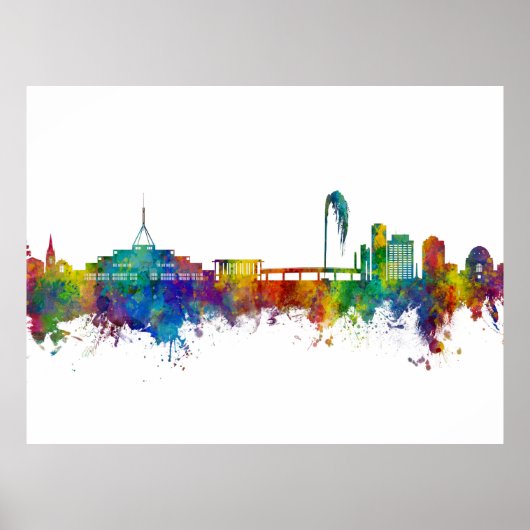 Canberra Australia Skyline Poster (Voorkant)