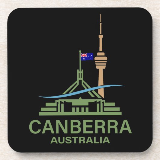 Canberra Australië Bier Onderzetter (Voorkant)
