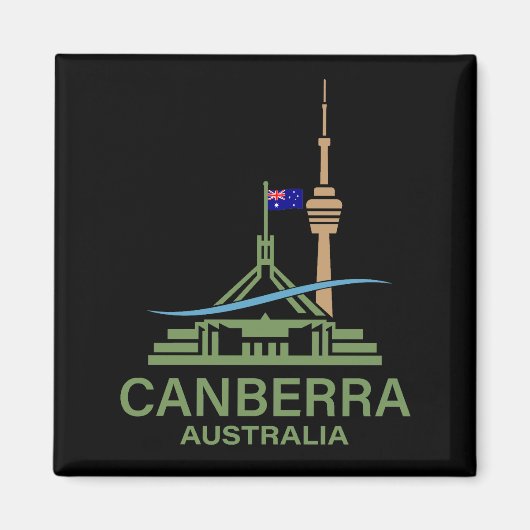 Canberra Australië Magneet (Voorkant)