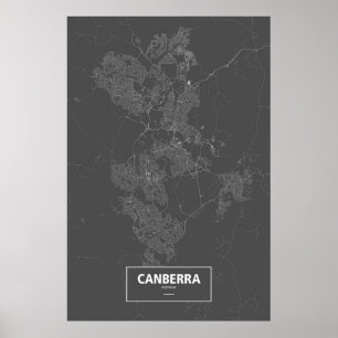 Canberra, Australië (zwart wit) Poster