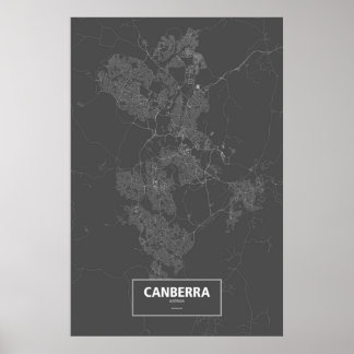 Canberra, Australië (zwart wit) Poster