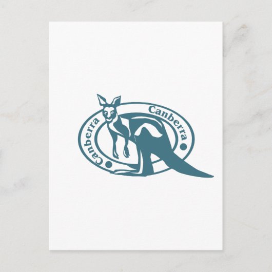 Canberra Kangaroo Briefkaart (Voorkant)