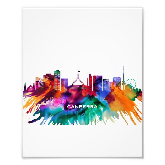 Canberra Skyline Foto Afdruk (Voorkant)