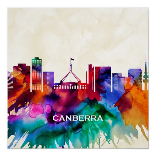 Canberra Skyline Perfect Poster (Voorkant)