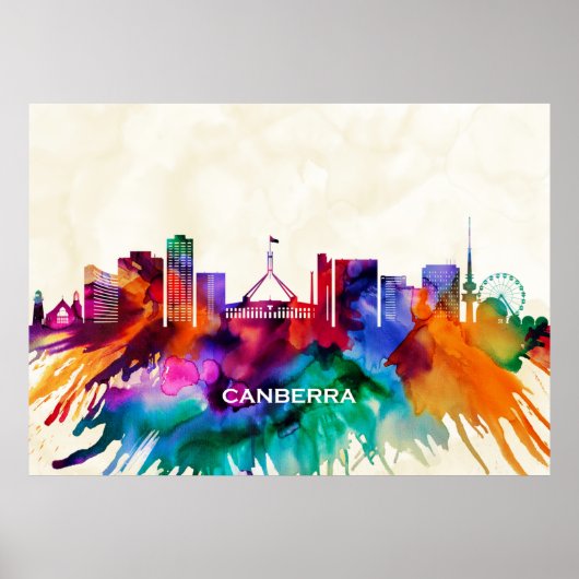 Canberra Skyline Poster (Voorkant)