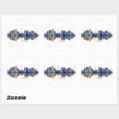 Canberra Skyline Ronde Sticker (Vel)
