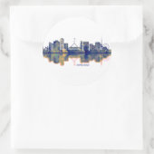 Canberra Skyline Ronde Sticker (Tas)