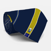 Canberra striped vlag stropdas (Opgerold)