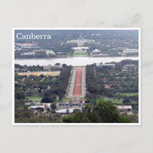 Canberra uitzicht briefkaart (Voorkant)
