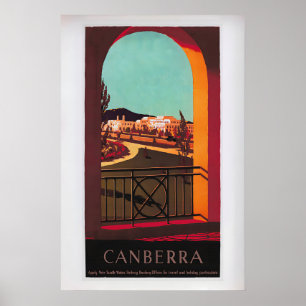 Canberra van Percy Trompf Vintage Reisposter 1 Poster