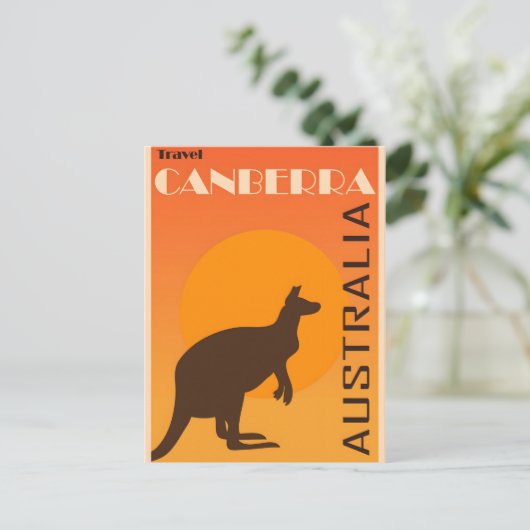 Canberra vintage poster briefkaart (Staand voorkant)