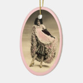 Cancan Dancer 4 Keramisch Ornament (Links)