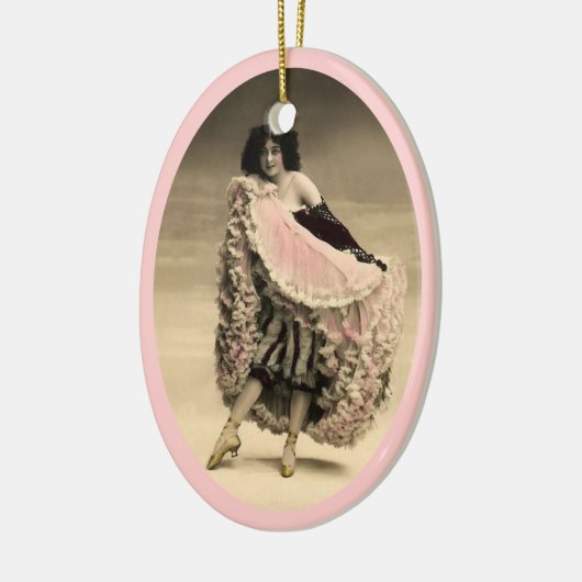 Cancan Dancer 4 Keramisch Ornament (Links)