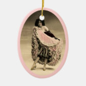 Cancan Dancer 4 Keramisch Ornament (Voorkant)