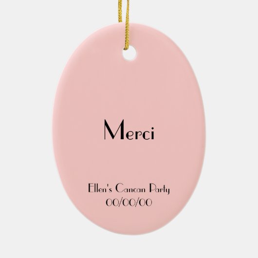 Cancan Dancer 4 Keramisch Ornament (Achterkant)